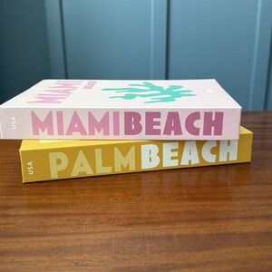 Decorative Storage Book Boxes Set of 2 – Miami Beach & Palm Beach – Faux Books